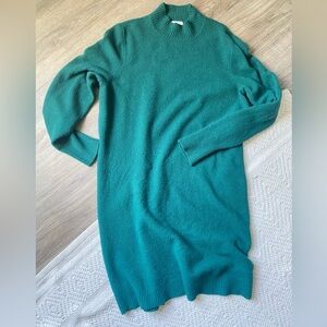 J. Crews Women’s Forest Green Long Knit Sweater Dress